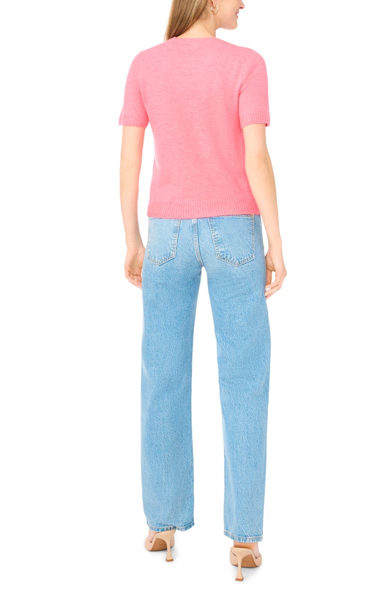 Ted Baker Short Sleeve Sweater, Alternate, color, Pop Pink