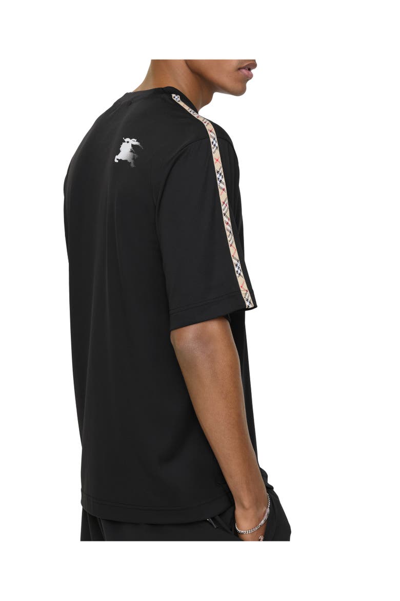 Check Trim Jersey T-shirt, Alternate, color, Black