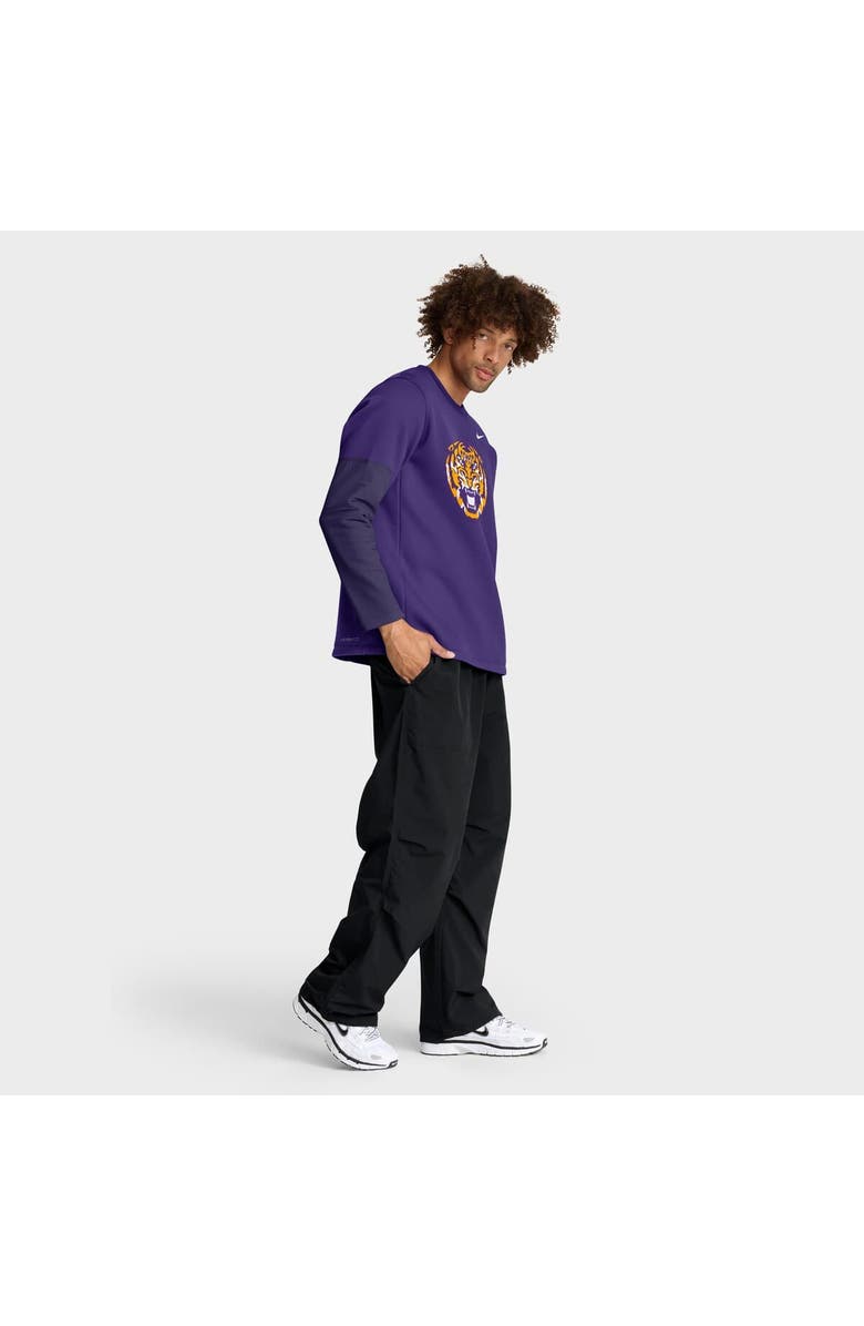 Nike Men's Nike Purple LSU Tigers 2025 Sideline Coach Performance Long Sleeve T-Shirt, Alternate, color, Purple