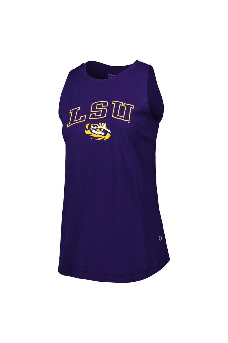 Women's Champion Purple LSU Tigers Arch Logo Tank Top, Alternate, color, Purple