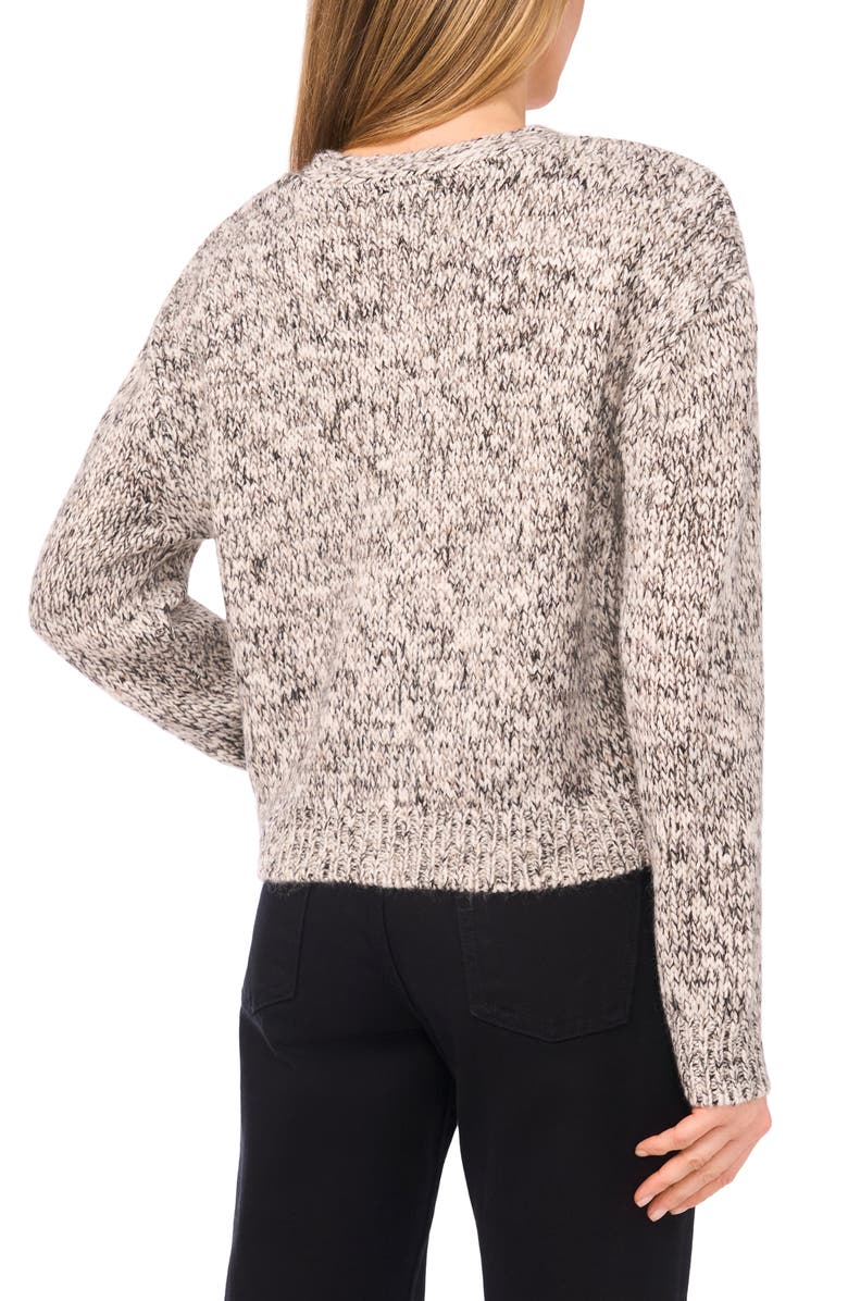 Halogen<sup>®</sup> CARDIGAN W/ MARL YARN, Alternate, color, Birch/ Black Marl