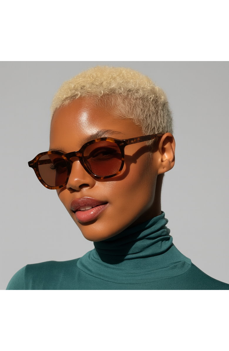 NCMPRBL Dusk 46mm Geometric Eyeglasses, Alternate, color, Brown Tortoise