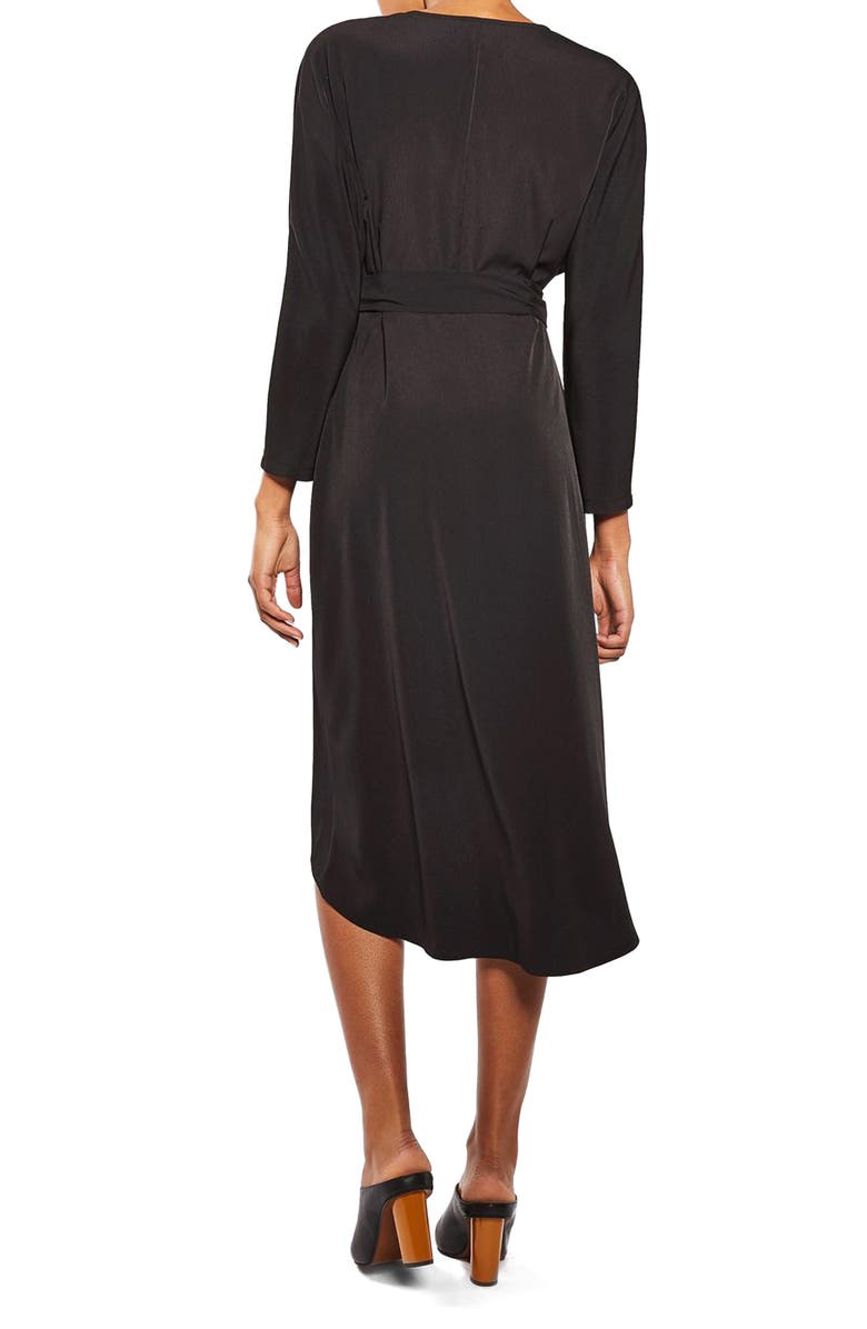 Topshop O-Ring Wrap Midi Dress, Alternate, color, 