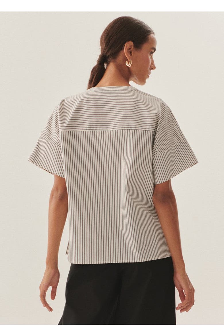 Milani Striped Blouse, Alternate, color, Striped
