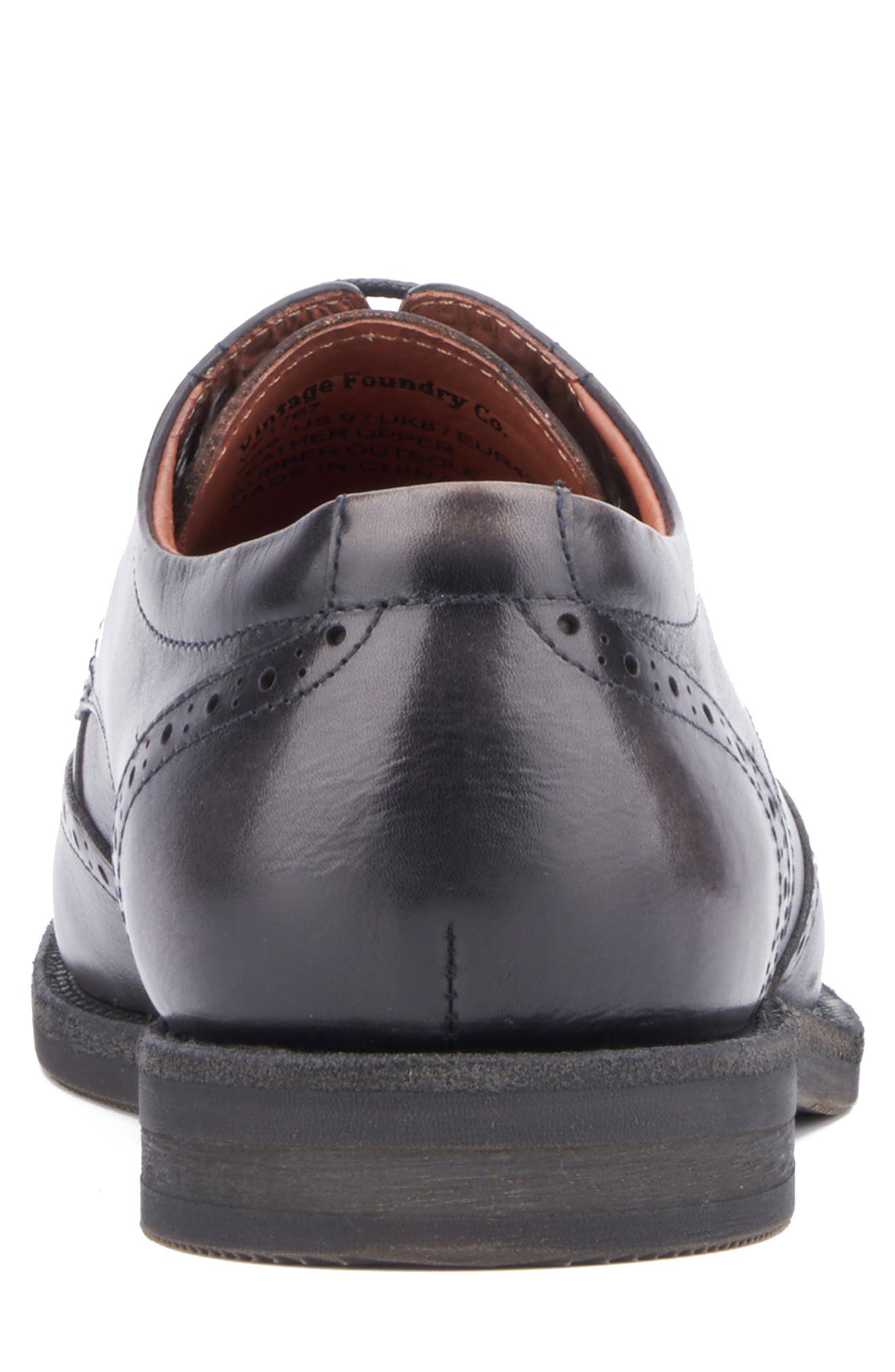 VINTAGE FOUNDRY Irwin Wingtip Derby, Alternate, color, Dark Grey