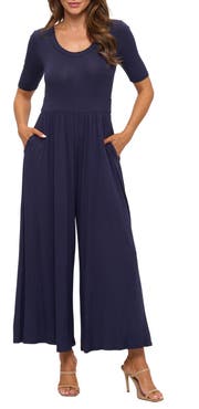 WEST K Elbow Sleeve Wide Leg Jumpsuit