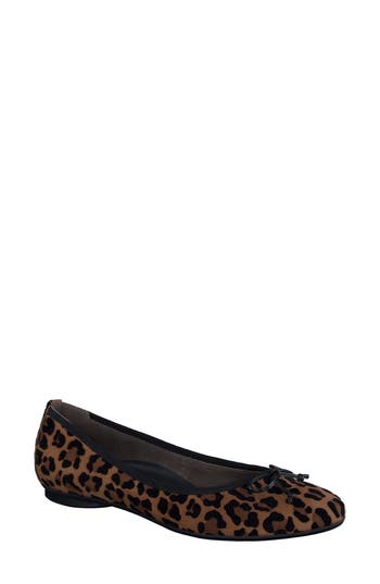 Paul Green Ursula Ballet Flat In Sisal Leo Velvet