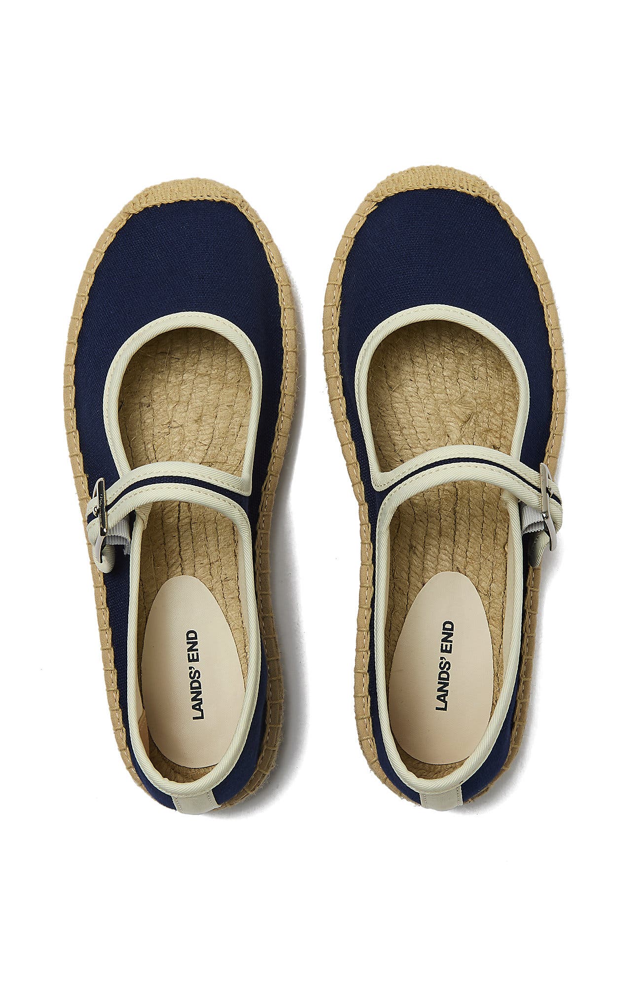 Lands' End Mary Jane Espadrille Flats, Alternate, color, Radiant Navy