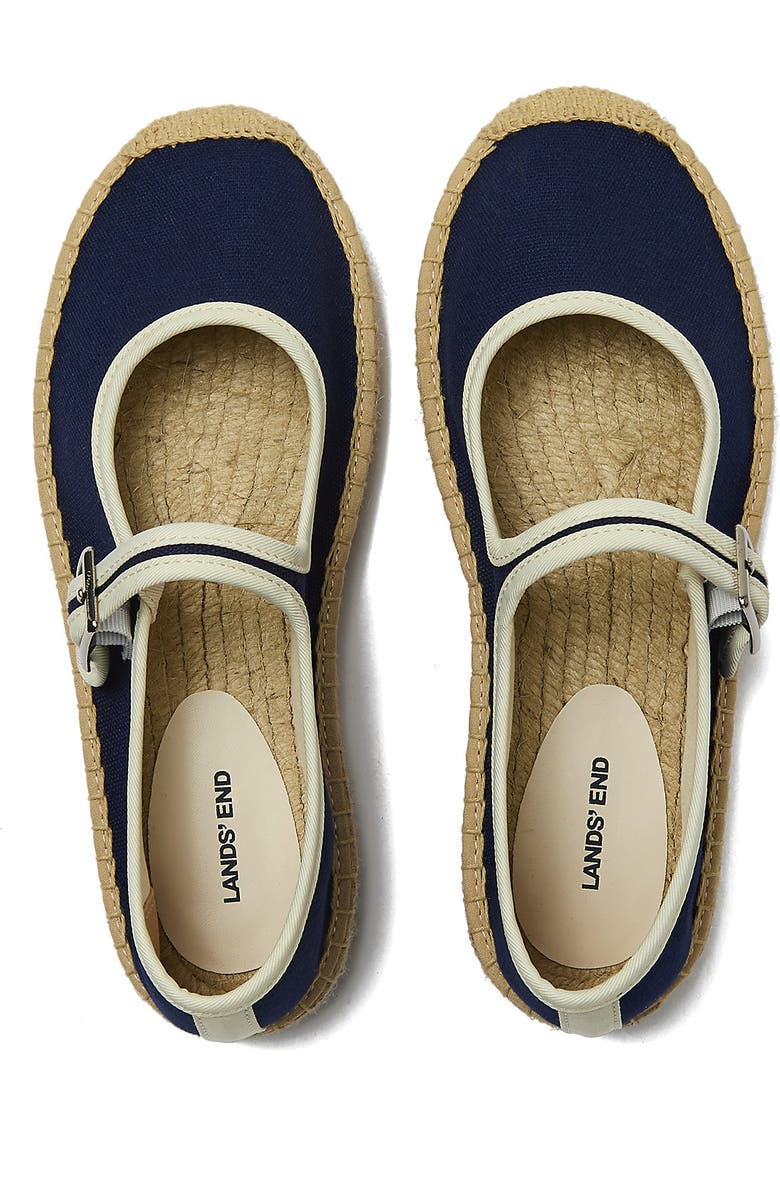 Lands' End Mary Jane Espadrille Flats, Alternate, color, Radiant Navy
