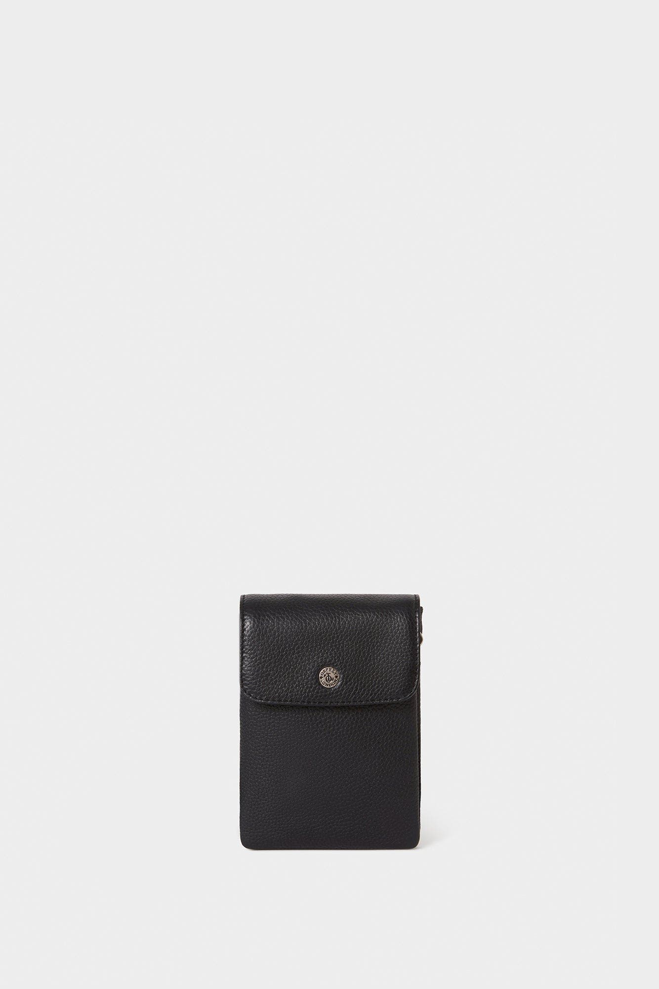 Osprey London The Madison Leather Phone Bag, Alternate, color, Black