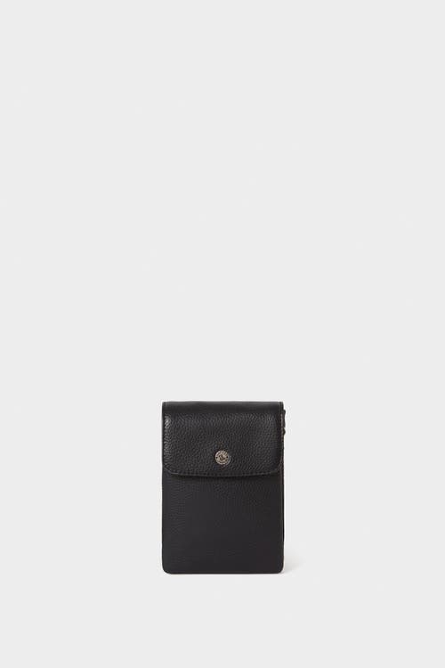 Osprey London The Madison Leather Phone Bag In Black