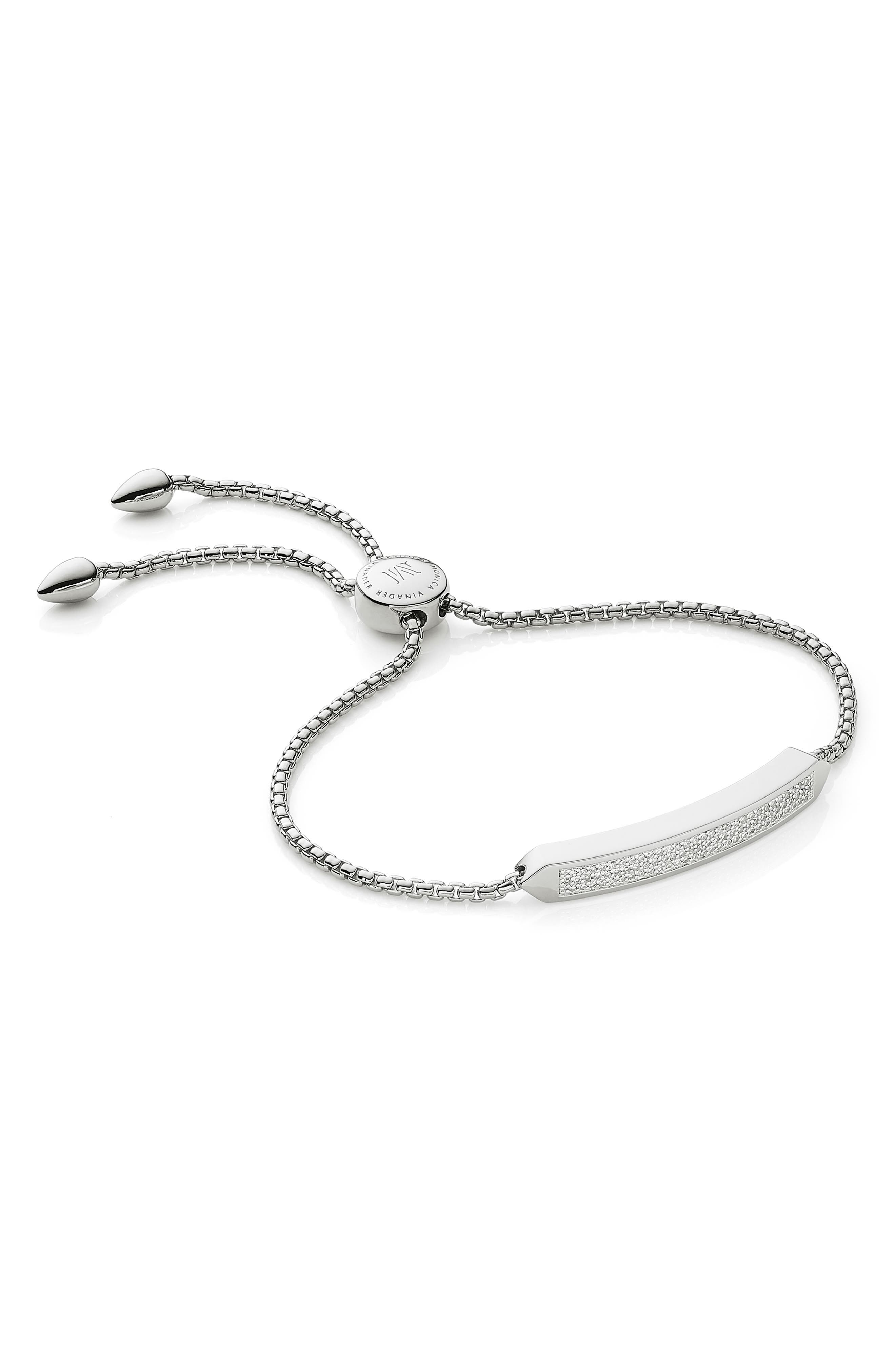 Monica Vinader Baja Skinny Pavé Diamond Bracelet