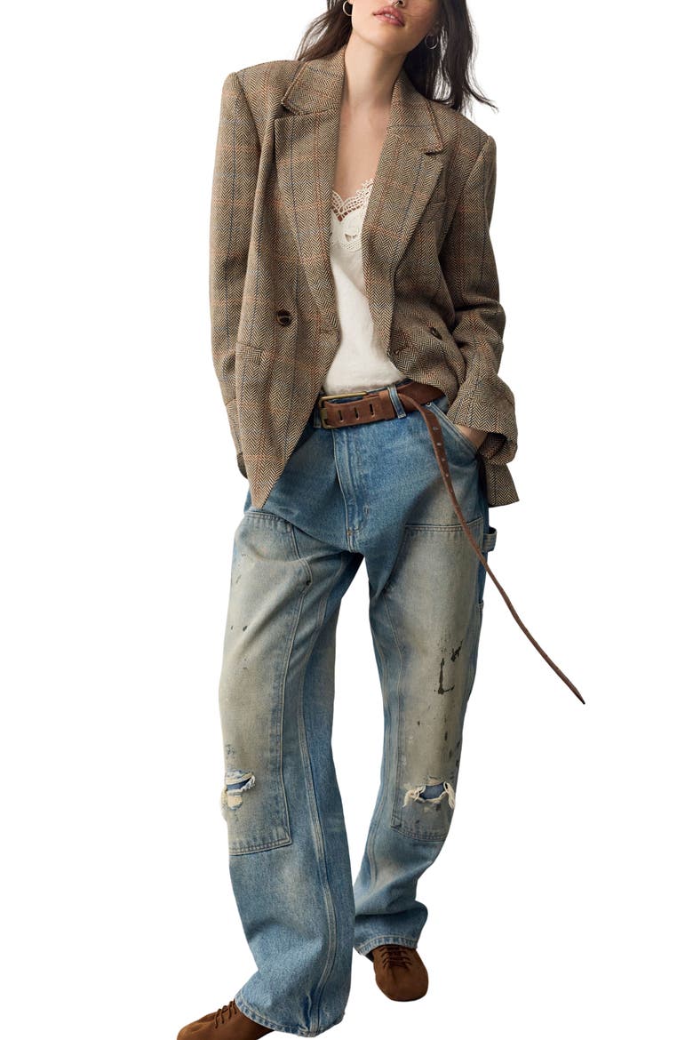 Shiloh Blazer, Alternate, color, BROWN COMBO