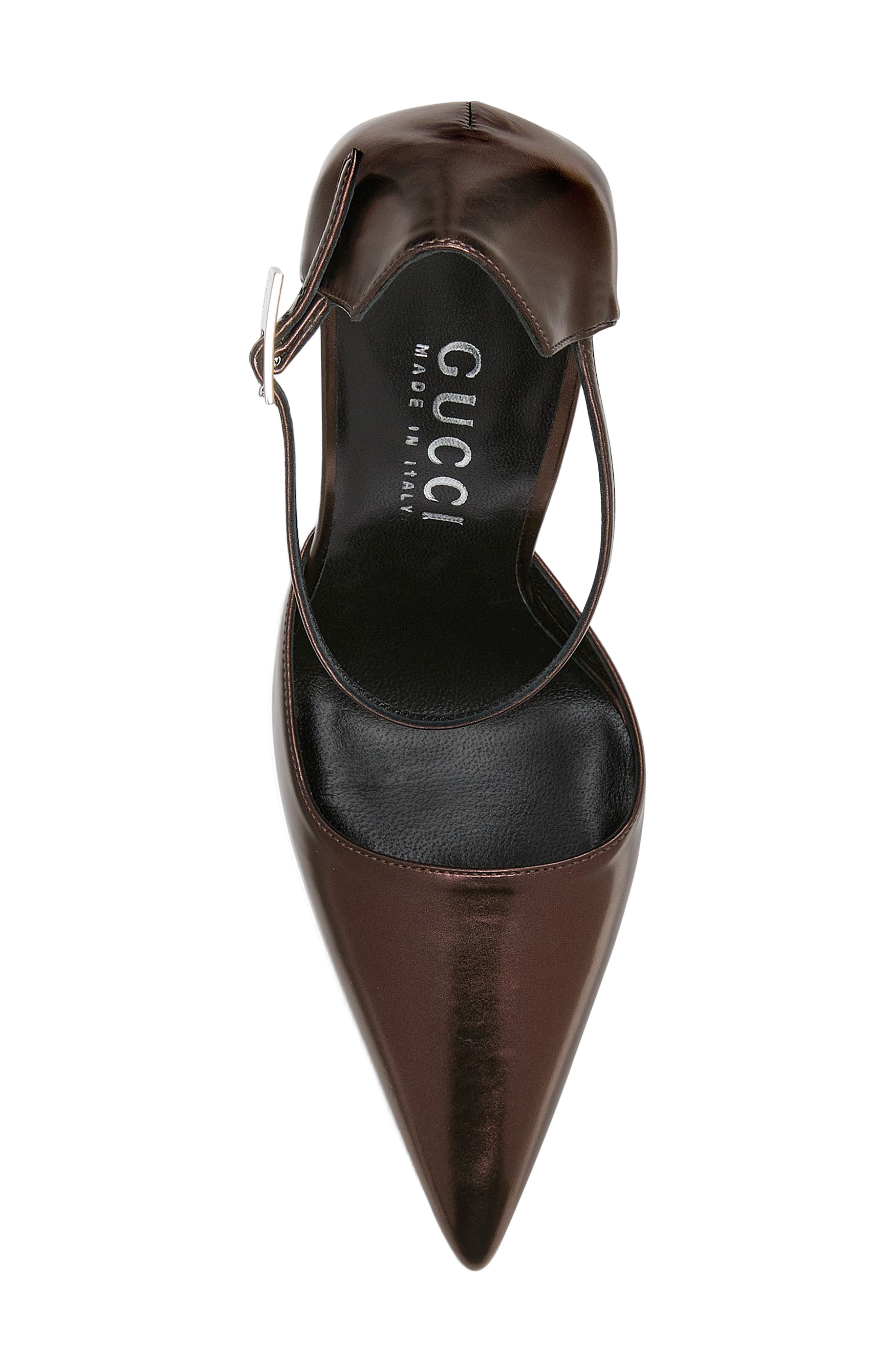 Gucci Trinity D'Orsay Pump, Alternate, color, Brown