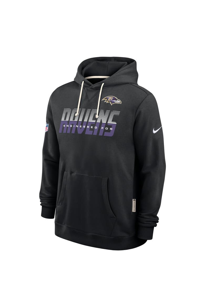 Men's Nike Black Baltimore Ravens Sideline Standard Issue Top Prospect Dri-FIT Hoodie, Alternate, color, Black