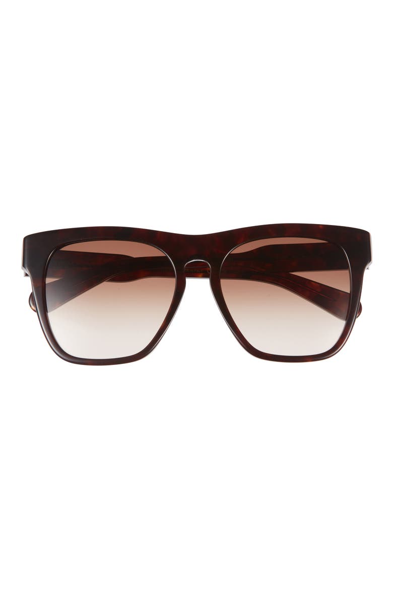 56mm Square Sunglasses, Main, color, HAVANA HAVANA BROWN