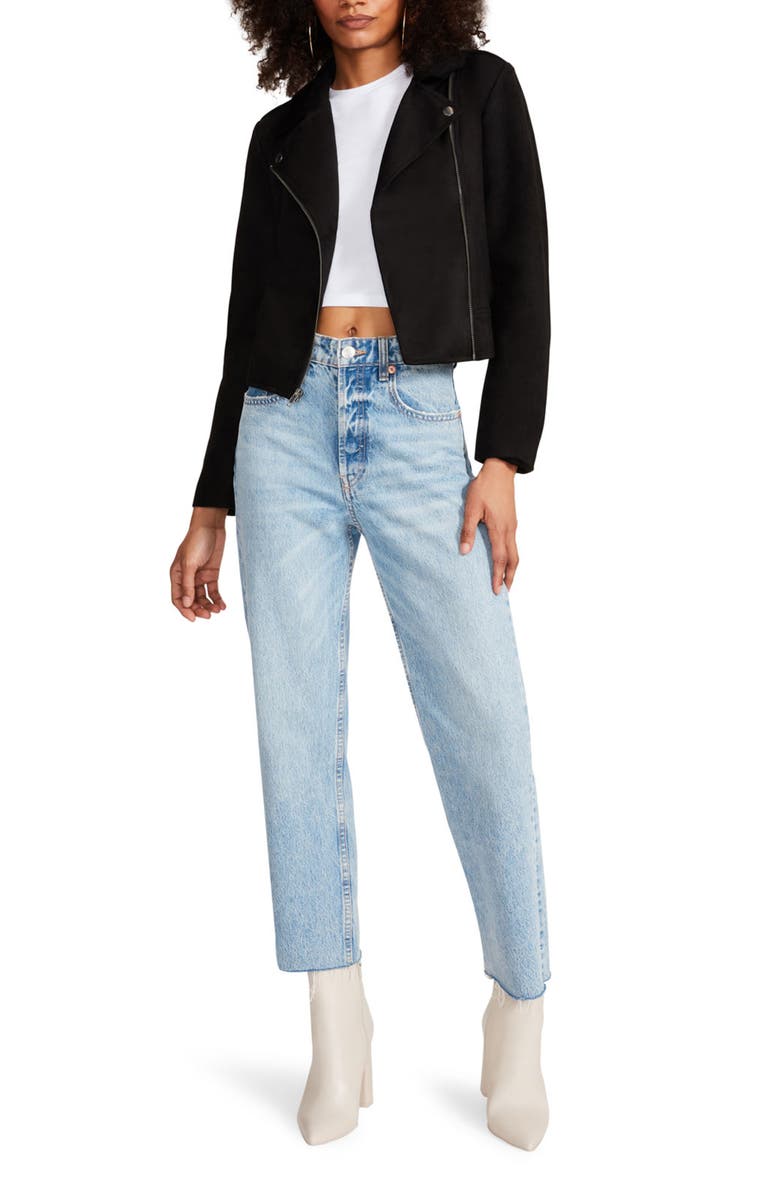 Steve Madden BB DAKOTA BY STEVE MADDEN Not Your Baby Faux Suede Jacket, Alternate, color,