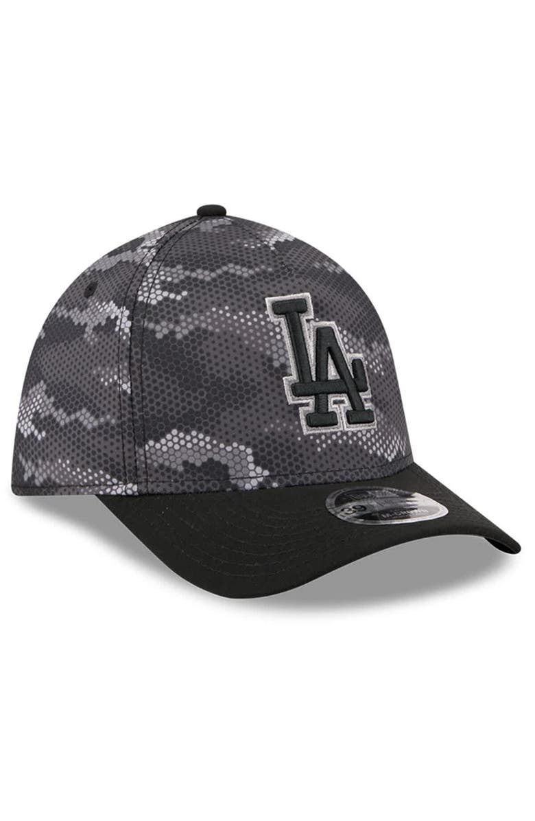 New Era Men's New Era Black Los Angeles Dodgers Camo 39THIRTY A-Frame Flex Hat, Alternate, color, Black