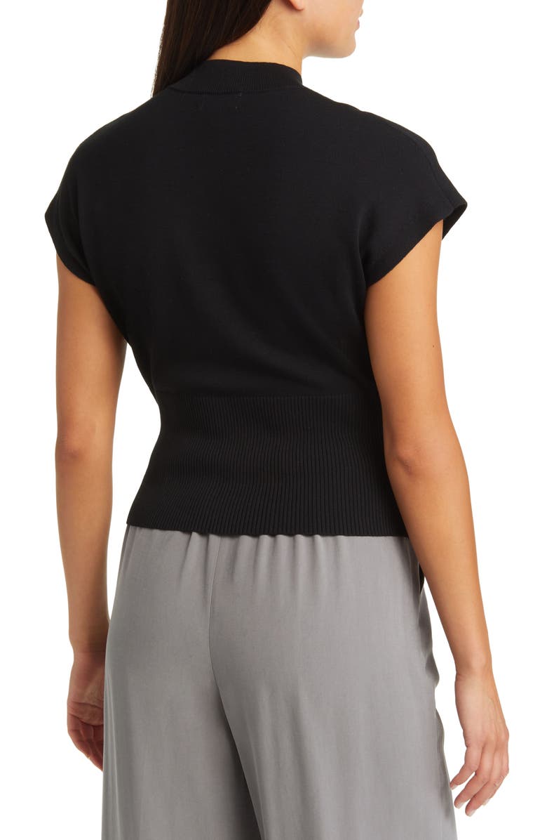Open Edit Mock Neck Rib Sweater, Alternate, color,