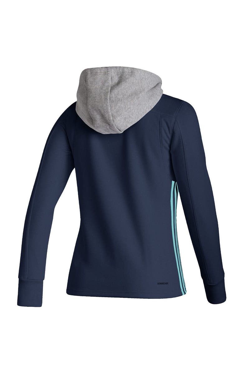 adidas Women's adidas Deep Sea Blue Seattle Kraken Skate Lace AEROREADY Pullover Hoodie, Alternate, color, Navy