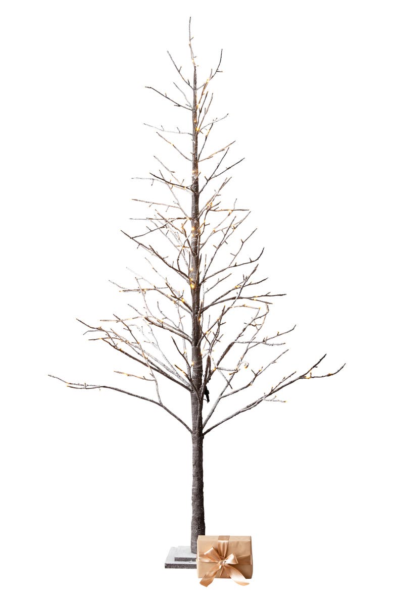 Balsam Hill Snowy Branch LED Tree, Main, color,