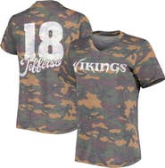 INDUSTRY RAG Women's Justin Jefferson Camo Minnesota Vikings Name & Number Tri-Blend V-Neck T-Shirt