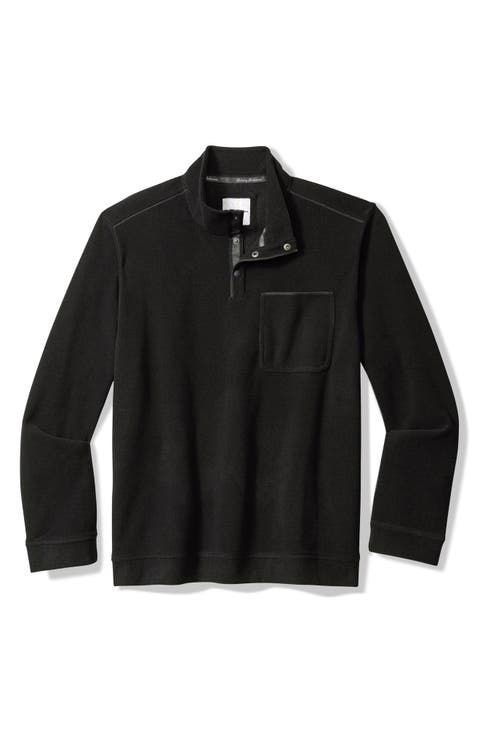 Sea Brook Textured Fleece Quarter Snap Pullover (Big & Tall)