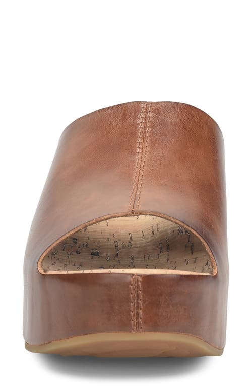 Kork-ease ® Yazmin Platform Slide Sandal In Brown Leather