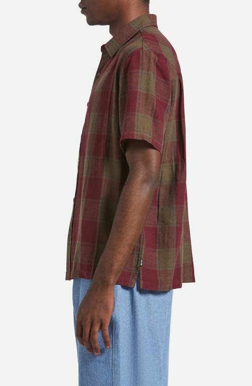 Brixton Cru Plaid Linen & Cotton Button-up Shirt In Multi
