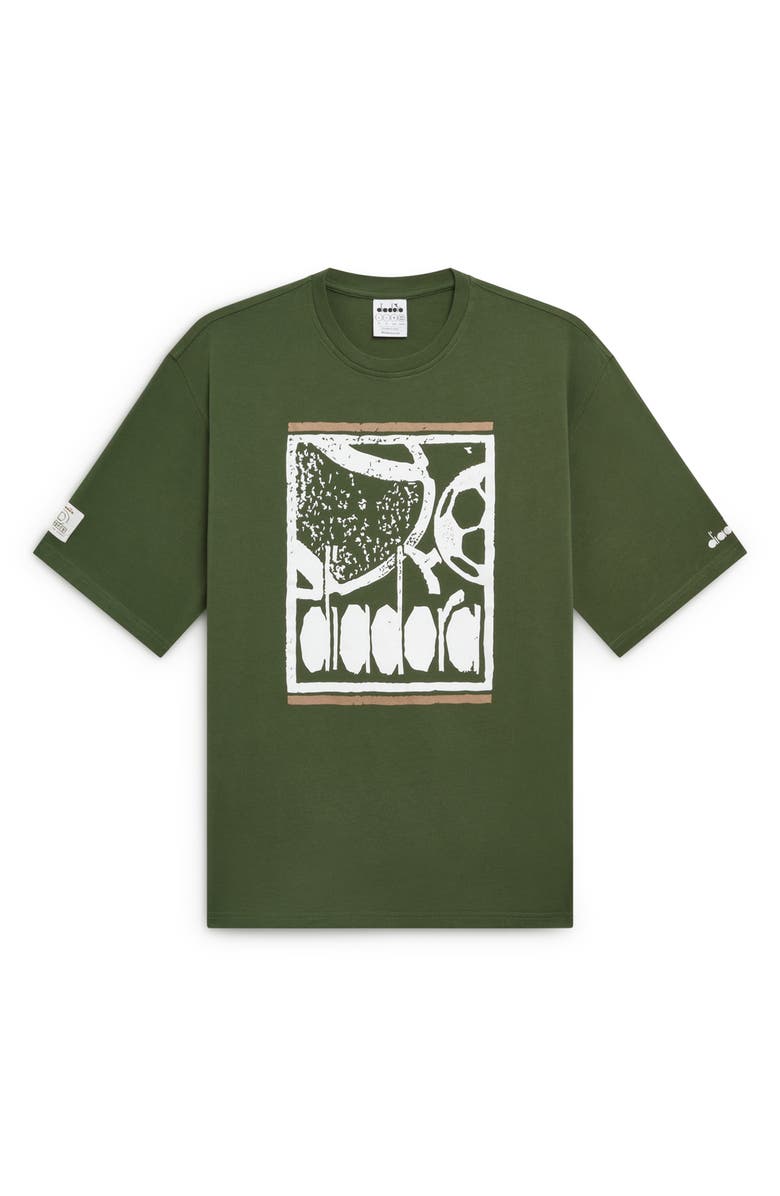 Diadora Legacy I Cotton Graphic T-Shirt, Alternate, color, Green Botanic