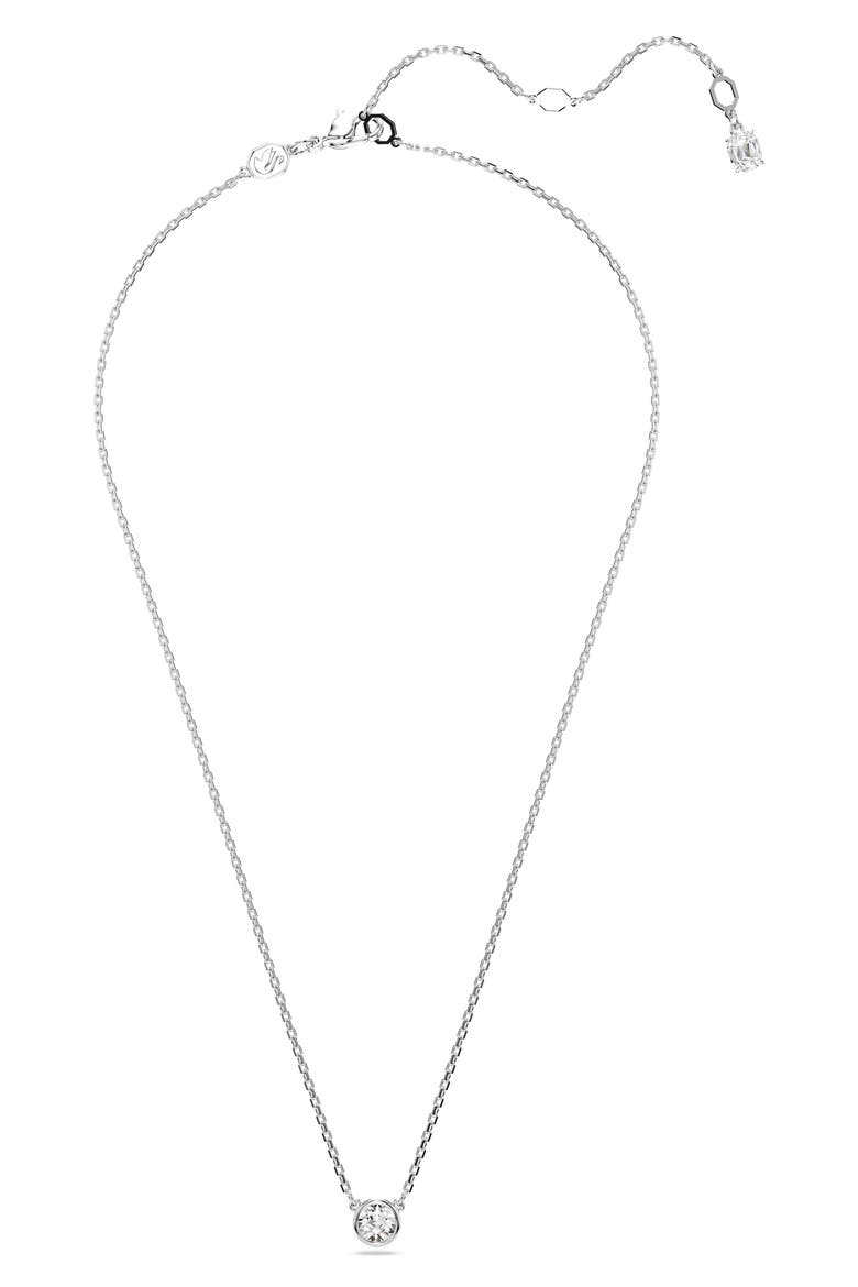 Imber Crystal Pendant Necklace, Main, color, SILVER
