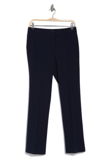 Amanda & Chelsea Ari Straight Leg Ponte Pants In Navy