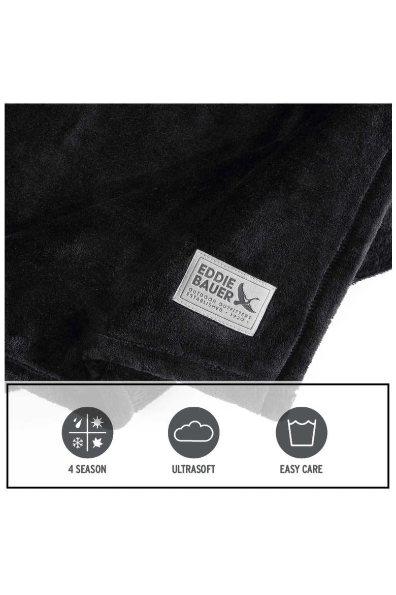 Ultrasoft Plush Throw Blanket, Alternate, color, BLACK