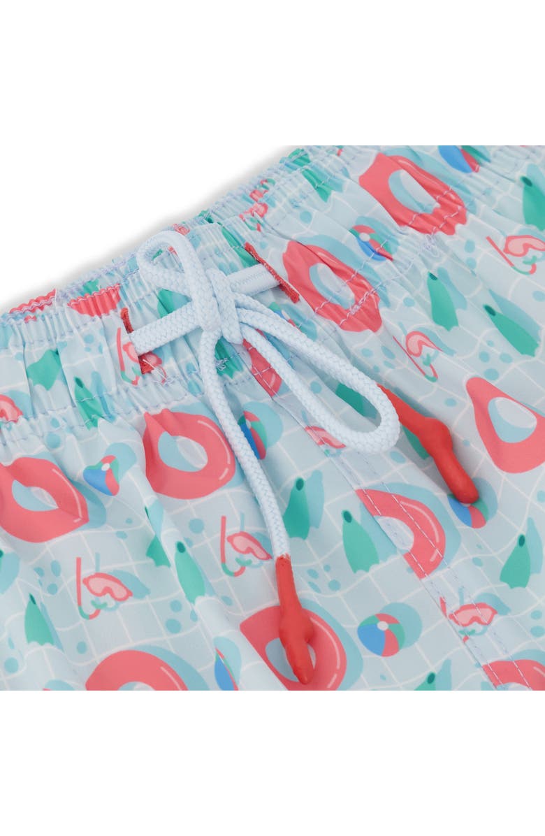 Sunset x Vine Print Swim Trunks, Alternate, color, Light Blue
