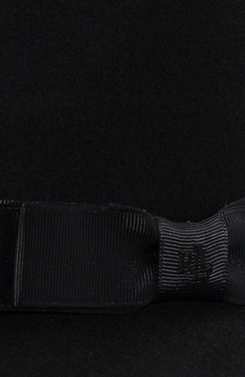 Lauren Ralplh Lauren Felted Fedora With Double Ribbon In Black