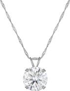 FZN 14k Gold Moissanite Pendant Necklace