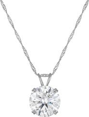 FZN 14k Gold Moissanite Pendant Necklace