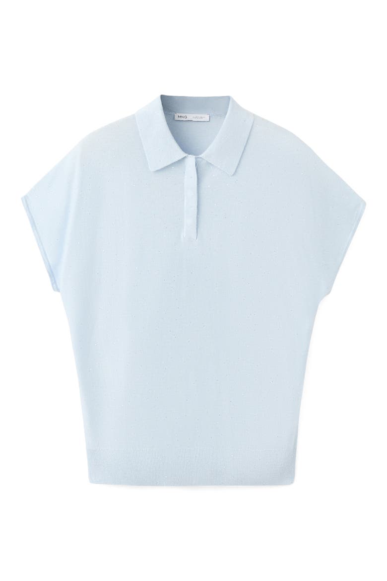 Polo Neck Sweater, Alternate, color, SKY BLUE