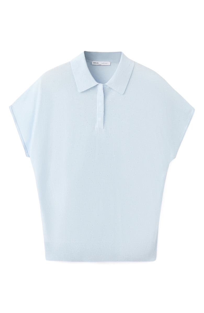 MANGO Polo Neck Sweater, Alternate, color, Sky Blue