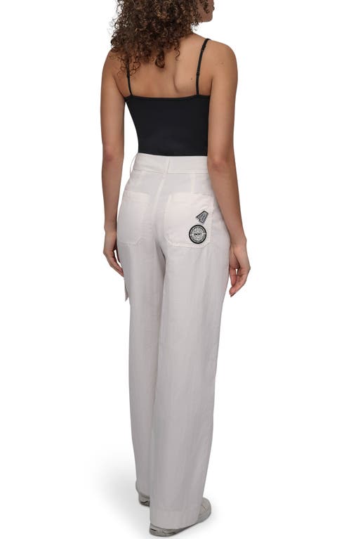 Dkny Pins & Patches Wide Leg Nylon Cargo Pants