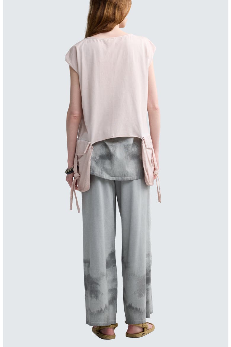 Elowyn Garment-Dyed Boxy Blouse, Alternate, color, Rose Quartz