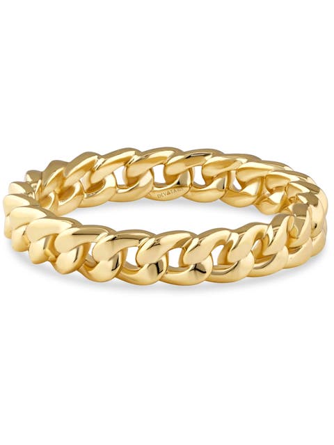 Cuban Link Ring in Gold Plated Sterling Silver