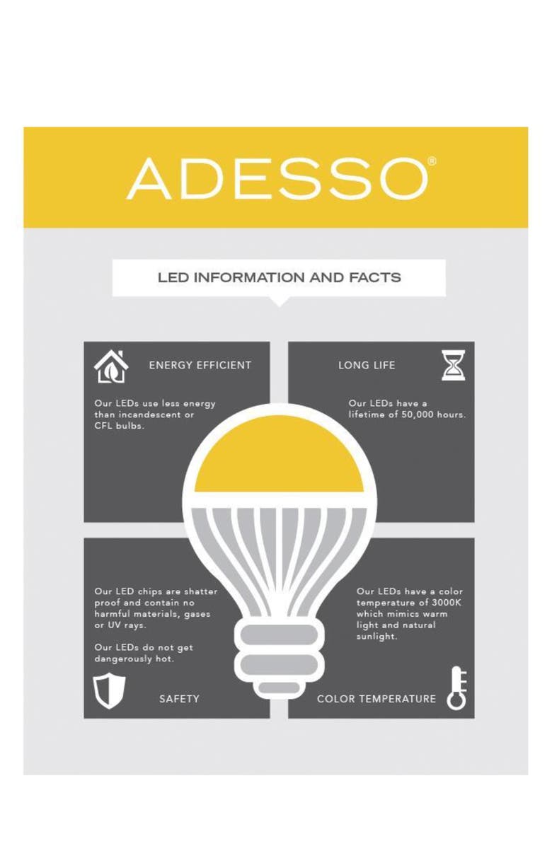 ADESSO LIGHTING Reader LED Floor Lamp, Alternate, color, Antique Brass