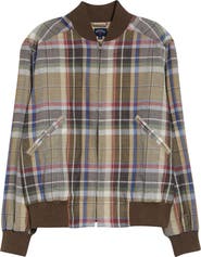 Noah Plaid Wool & Linen Varsity Jacket