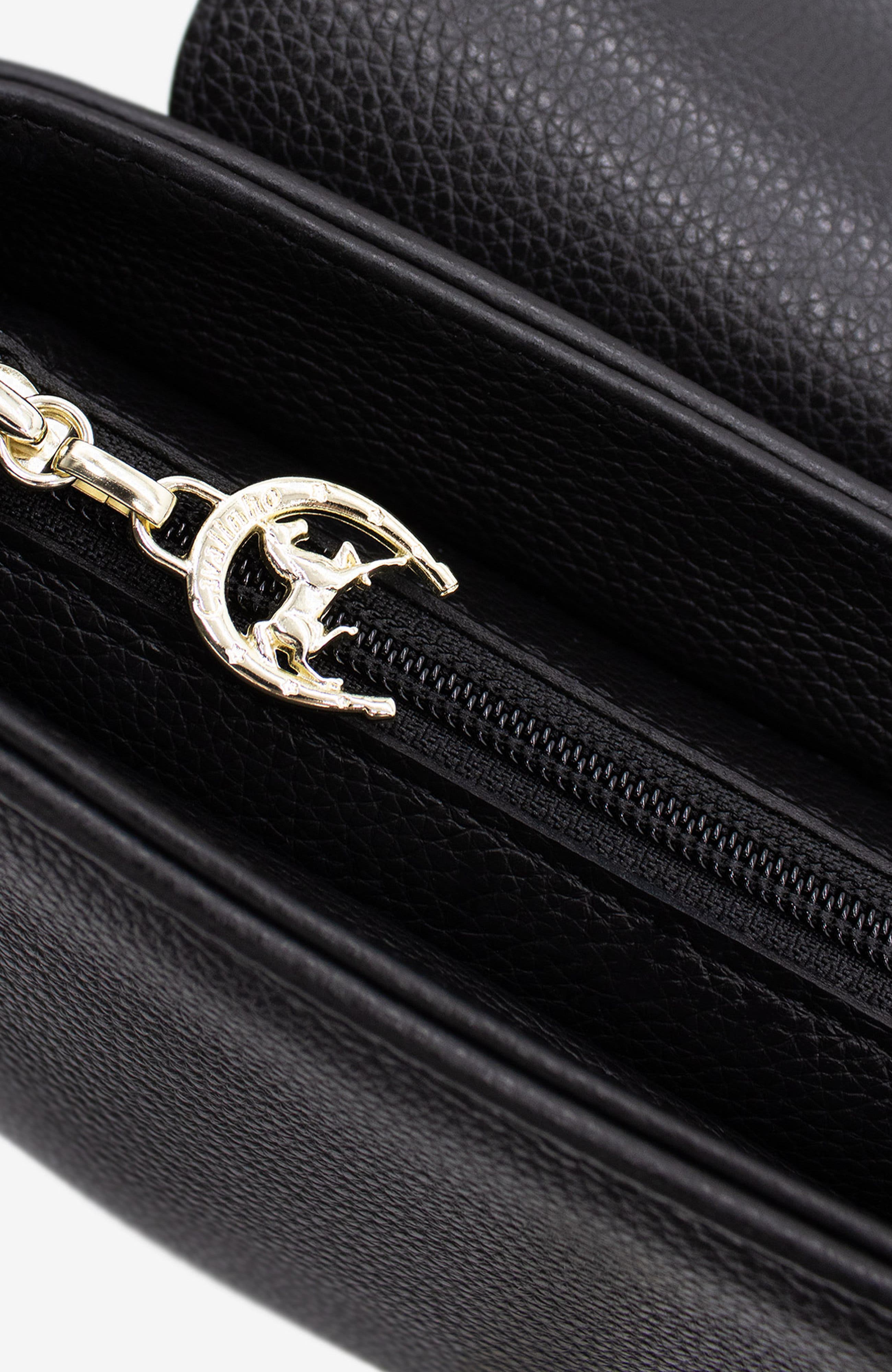 Muse 514 Pebbled Leather Handbag, Alternate, color, Black