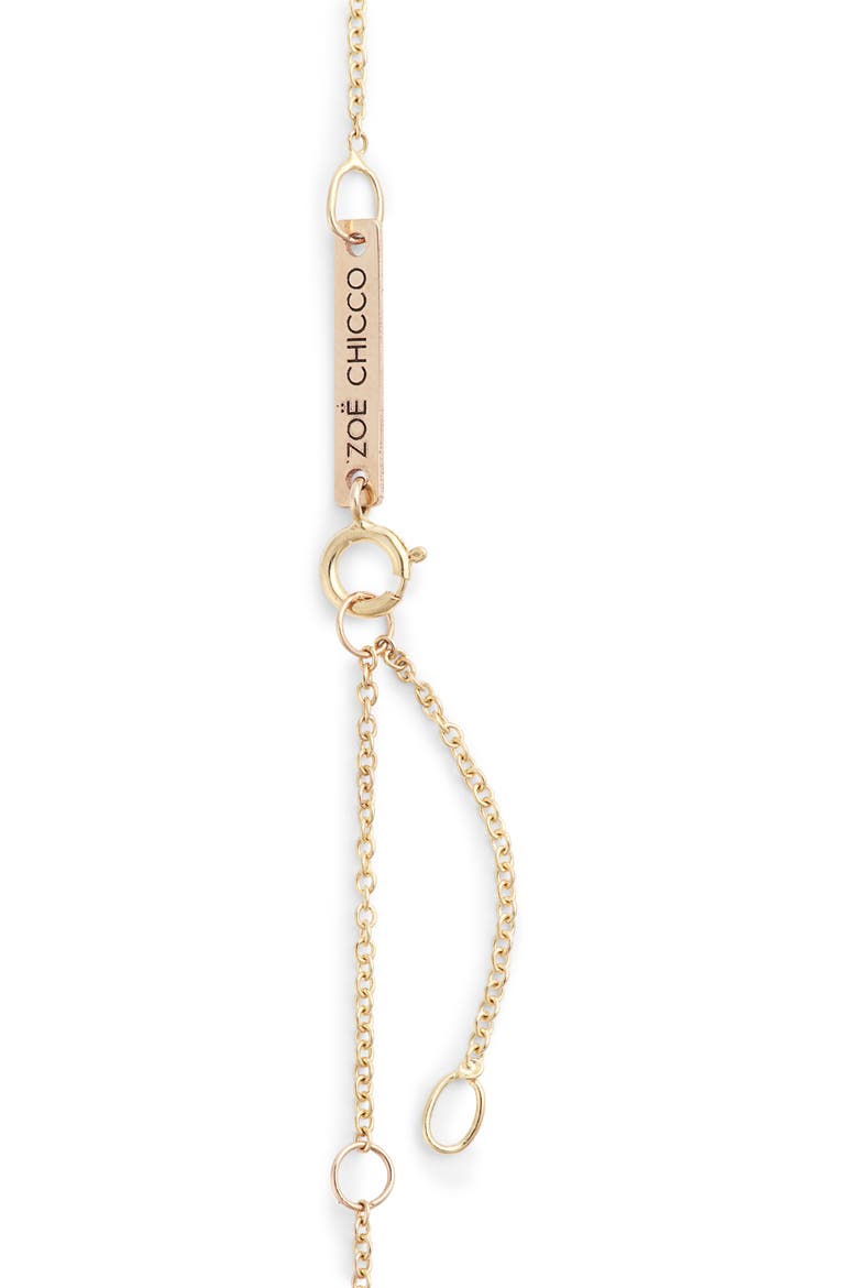 14K Gold Bezel Birthstone Necklace, Alternate, color, YELLOW GOLD/ OPAL
