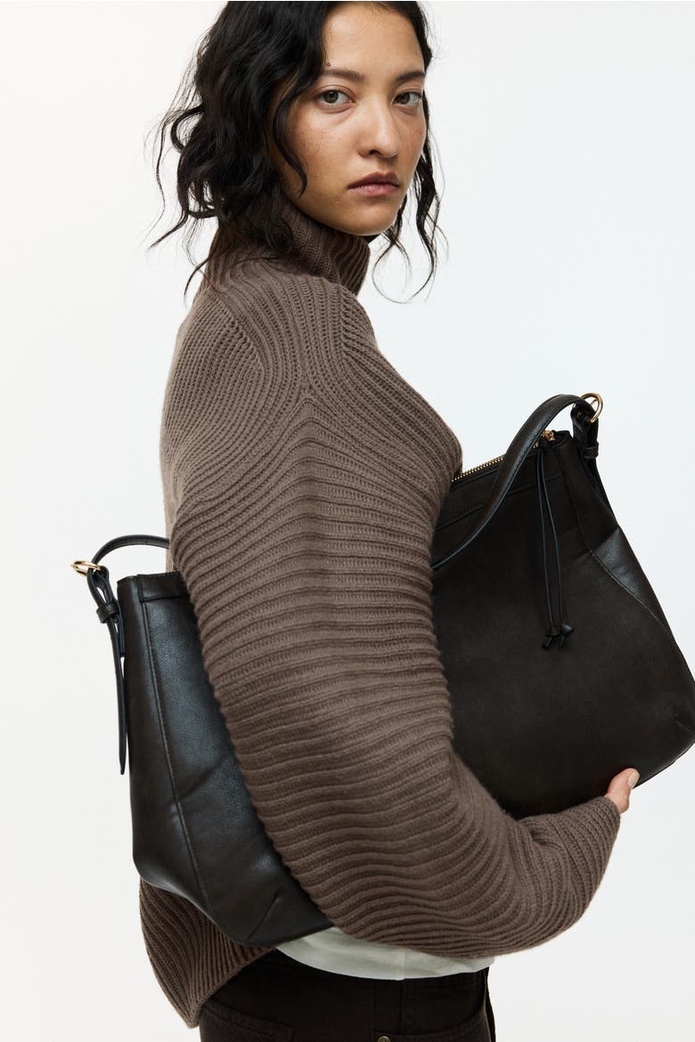 Rib-knit Wool-blend Jumper, Alternate, color, Dark taupe