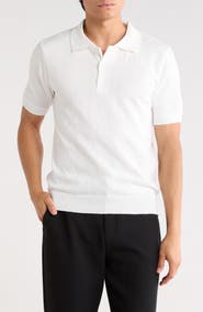 TOM BAINE Knit Polo Sweater