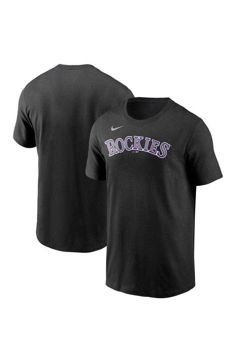 Nike Men's Nike Black Colorado Rockies Team Wordmark T-Shirt, Main, color, Black