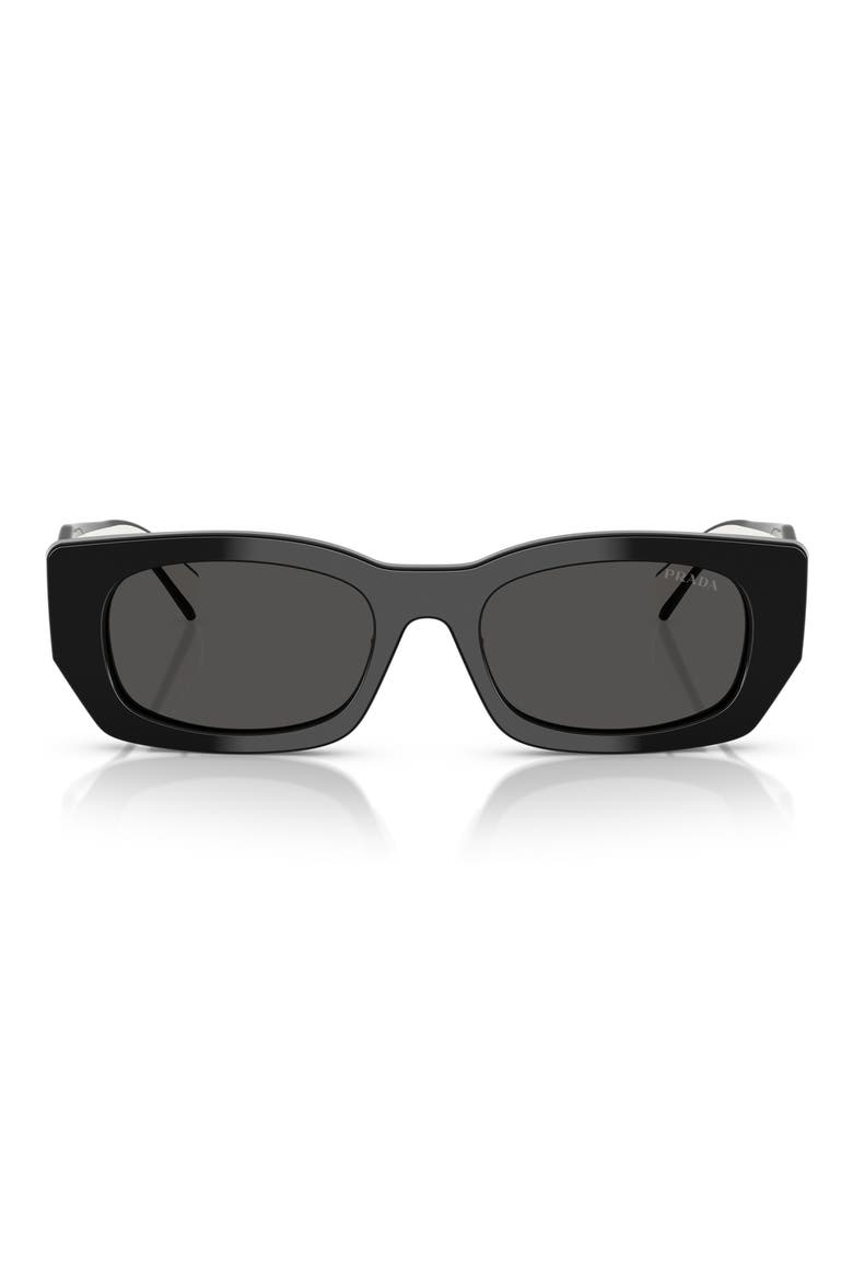 53mm Pillow Sunglasses, Main, color, BLACK / DARK GREY
